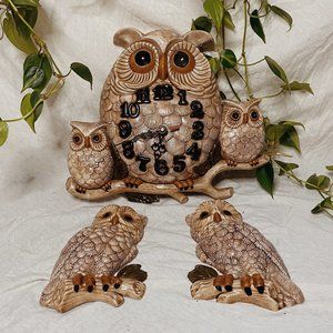 VINTAGE RARE 1970’s retro Arnel’s Owl Clock